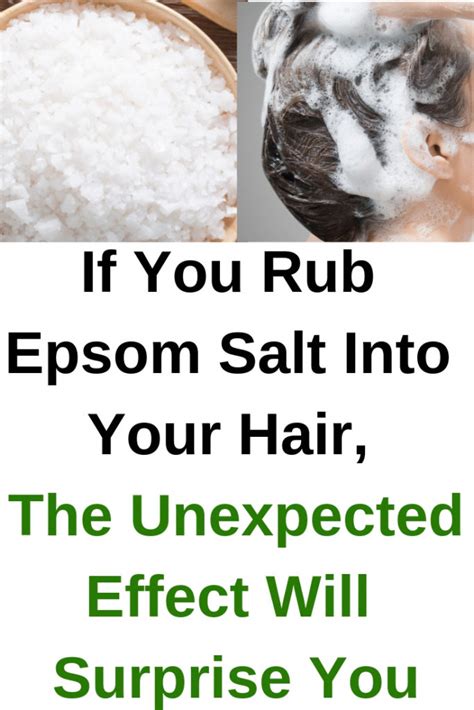 If You Rub Epsom Salt Into Your Hair The Unexpected Effect Will