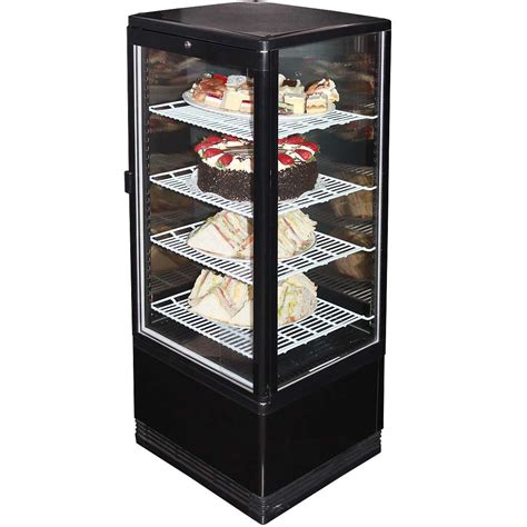 Cake and Sandwich Display Fridge, Black Body And Low E Glass With Lock