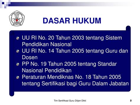 Ppt Dalam Rangka Sertifikasi Bagi Guru Dalam Jabatan Tahun