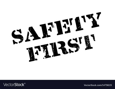 Safety First Rubber Stamp Royalty Free Vector Image