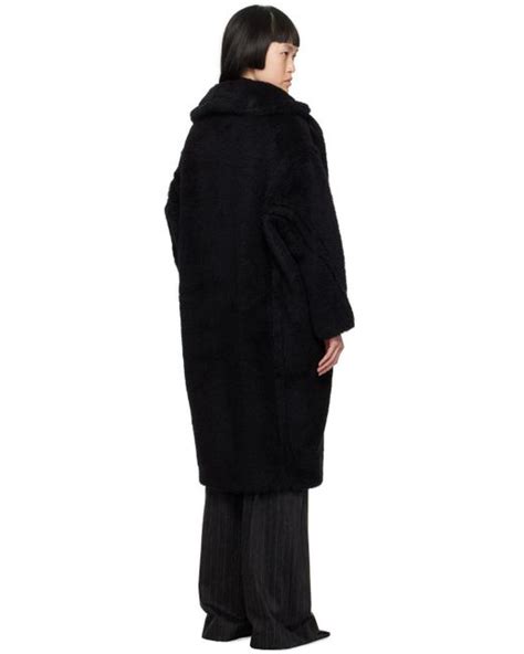 Max Mara Black Teddy Bear Icon Coat Lyst