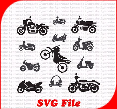 Motorcycle Silhouette Vectors SVG Svg Dxf Cricut - Etsy