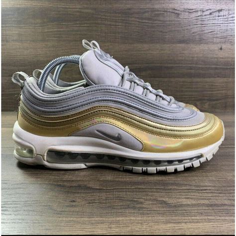 Nike Air Max97 SE Vast Grey Metallic Silver Gold Depop