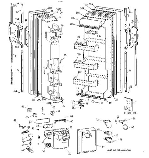 Pi Ces D Tach Es R Frig Rateur General Electric Tfz Jr Spareka