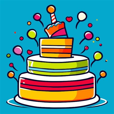 Premium Vector Birthday Cake Vector Illustration