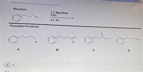 Solved What The Other Reaction Mgether Co H Chegg