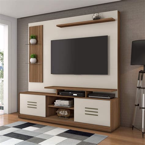 Estante Home Theater Para Tv At Polegadas Portas Prateleiras