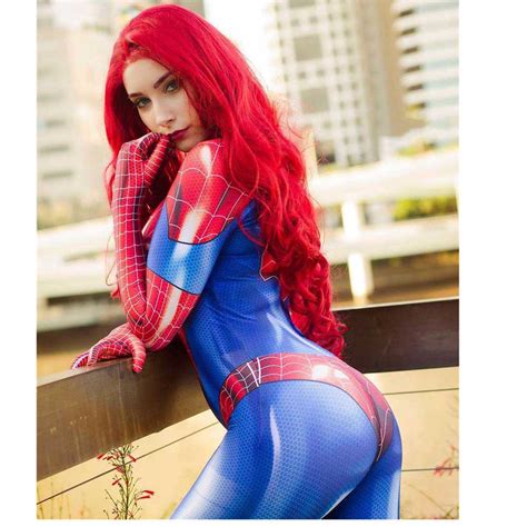 MJ Mary Jane Spiderman Superheroine Cosplay Kostüm Cosplay Kostüme