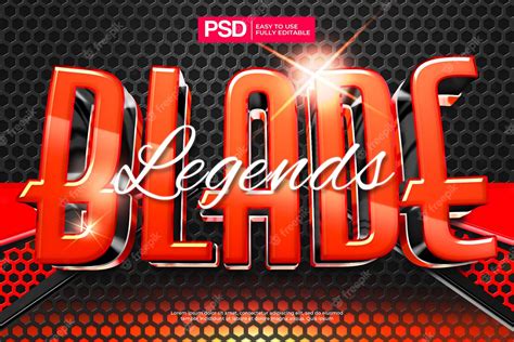 Premium Psd Red 3d Futuristic Text Effect