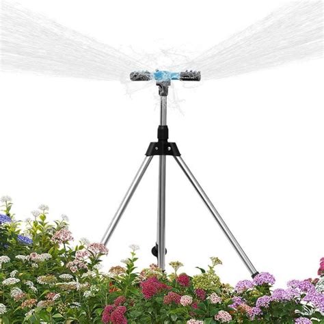 Tr Pied D Irrigation Rotatif En Acier Inoxydable Avec Support