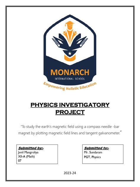 Physics Investigatory Project Pdf Earths Magnetic Field Magnetic