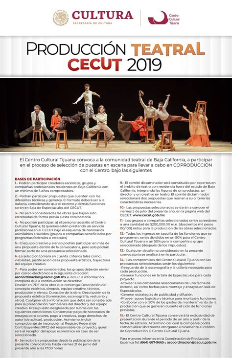 Convocan A La Producci N Teatral Cecut