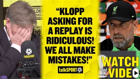 Simon Jordan Calls Out Jurgen Klopp For Ridiculous Liverpool Replay