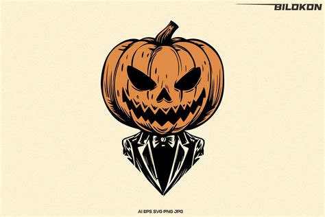 Pumpkin Monster Halloween Svg Graphic By Bilokonsvg · Creative Fabrica