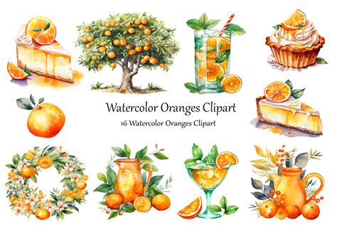 Watercolor Oranges Clipart Graphic By BonaDesigns Creative Fabrica