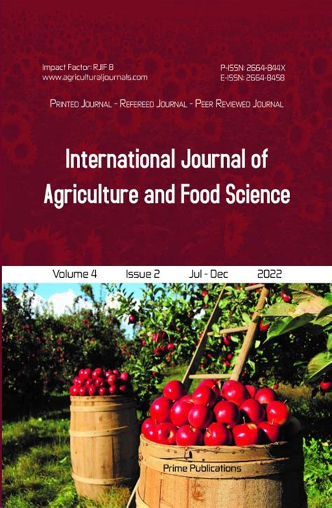 International Journal Of Agriculture And Food Science AkiNik Publications