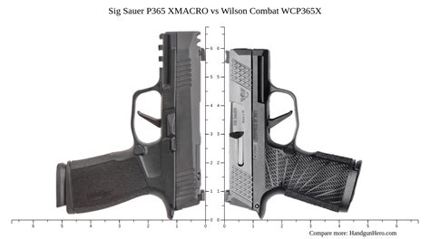 Sig Sauer P365 XMACRO Vs Wilson Combat WCP365X Size Comparison