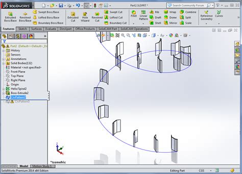 How To Us Curve Driven Pattern In Solidwork Grabcad Tutorials