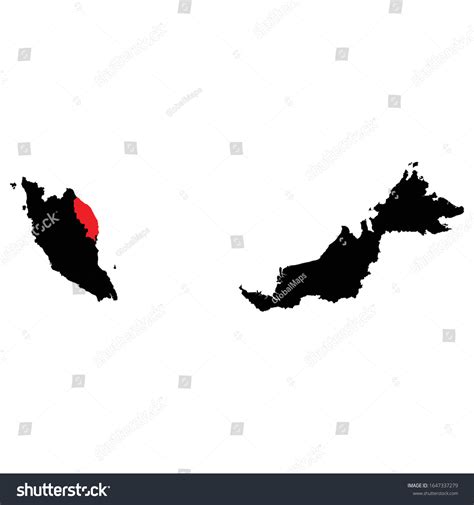 Terengganu State Highlighted On Malaysia Map Stock Vector (Royalty Free) 1647337279 | Shutterstock