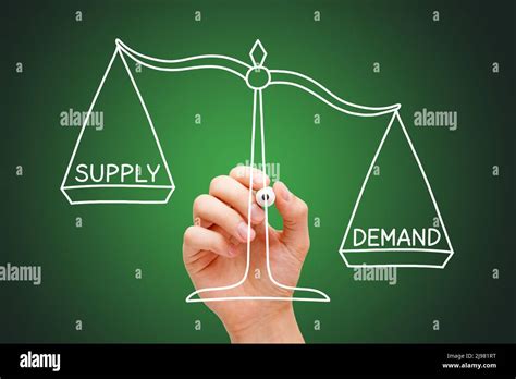 Hand drawing Global Supply Chain Crisis scale concept. High demand low ...