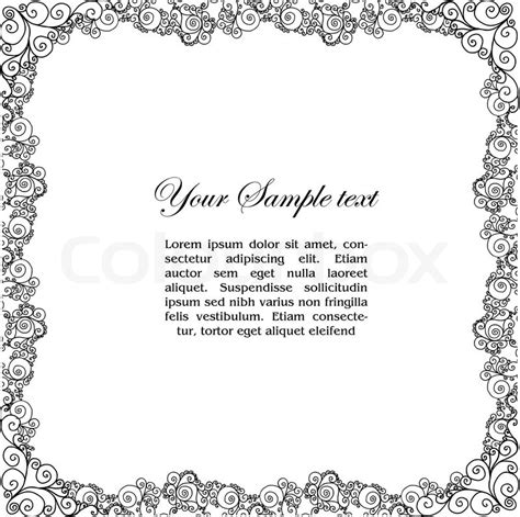 Curly Border Vector at Vectorified.com | Collection of Curly Border ...