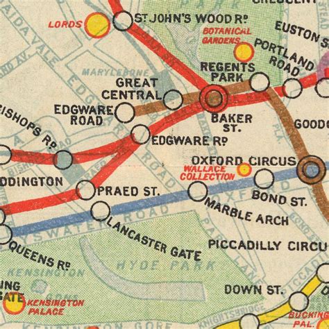 Old Map of London Underground Railways 1912 Rare Map - Etsy