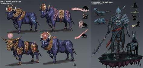 Godskin Concept S Apis Herald Of Ptah Cataphract Erlang Shen Rsmite