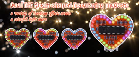 Heart Shaped Rgb Colorful Led Flashing Light Diy Kit Soldering Projects