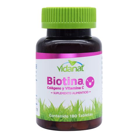 Biotina Colageno Y Vit C 180 Tab Vidanat Vitaminas Vidanat