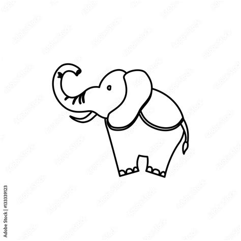 Circus Elephant Cartoon Icon Vector Illustration Graphic Design Stock Vektorgrafik Adobe Stock