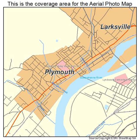 Aerial Photography Map of Plymouth, PA Pennsylvania