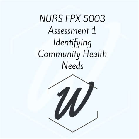 Nurs Fpx Assessment Identifying Community Health Needs Writink