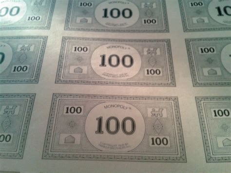 Monopoly Money Full Sheet 130 Uncut 100 Dollar By Queenofsienna