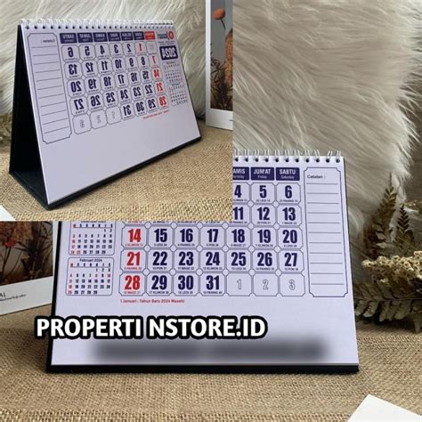 Jual Kalender Meja Executive Tahun New Dengan Penopang Linen