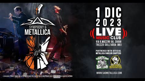 SaD Symphony And Metallica 1 Dec 2023 Live Club Trezzo Sull Adda