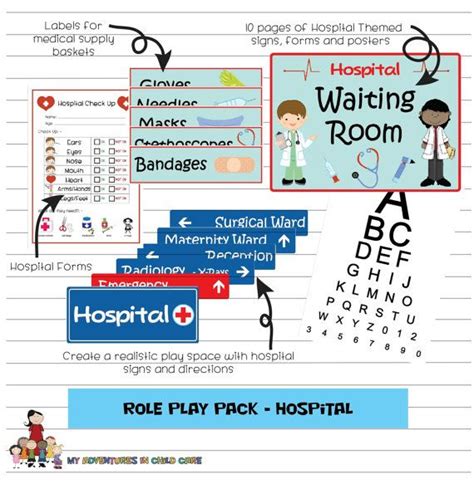 Hospital Dramatic Play Printables Free Printable Word Searches