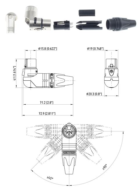 Neutrik Nc Frx Connecteur Xlr Femelle P Les Coud Plaqu Argent