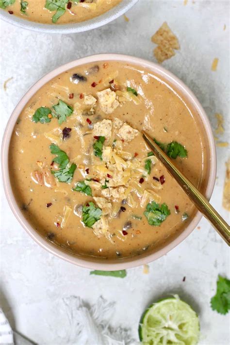 The Creamiest Healthy Vegan Tortilla Soup Hummusapien