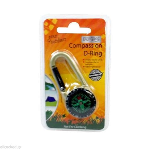 Geocaching Compass built in Carabiner - Stainless Steel - Strong Ridged ...