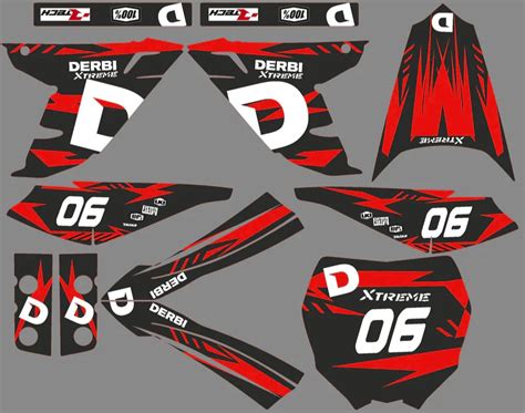 Kit déco Derbi 50 DRD EVO Factory Rouge Boutique Kit Déco Moto