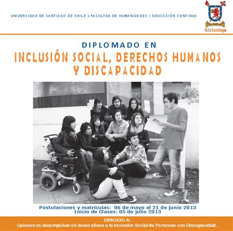 Indh Se Ampl A Plazo De Postulaci N A Diplomado En Inclusi N Derechos