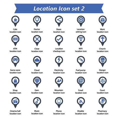 Location Pin Icon Set 2 34965620 Vector Art at Vecteezy