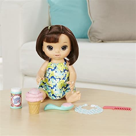 Baby Alive Magical Scoops Baby Brunette Baby Doll With Dress And