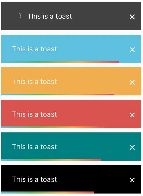 Stylish Toast Notification JavaScript Library Toaster Ui CSS Script