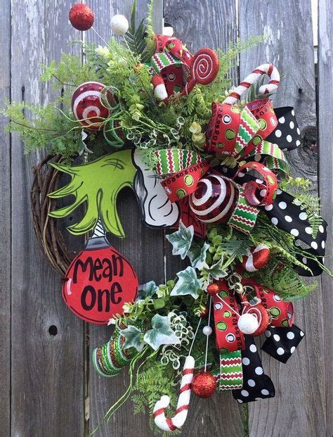 Great Diy Project The Grinch Christmas Wreath Made With Ribbon Burlap