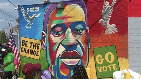 New George Floyd mural unveiled in Third Ward encourages Houstonians to ...