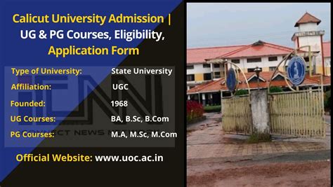 Calicut University Admission 2024 Ug And Pg Courses Eligibility