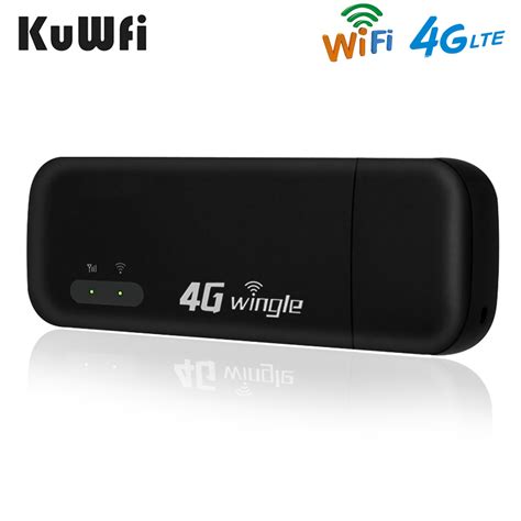 KuWFi 4G Modem WIFI Router USB Dongle LTE CAT4 Up To 150Mbps Sim Card