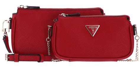 Guess Umh Ngetasche Noelle Double Pouch Crossbody Red Modeherz