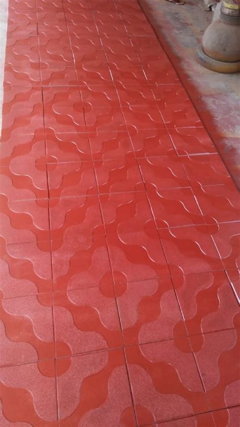 Cement Gloss Red Chequered Tile Thickness Size X Mm At Best